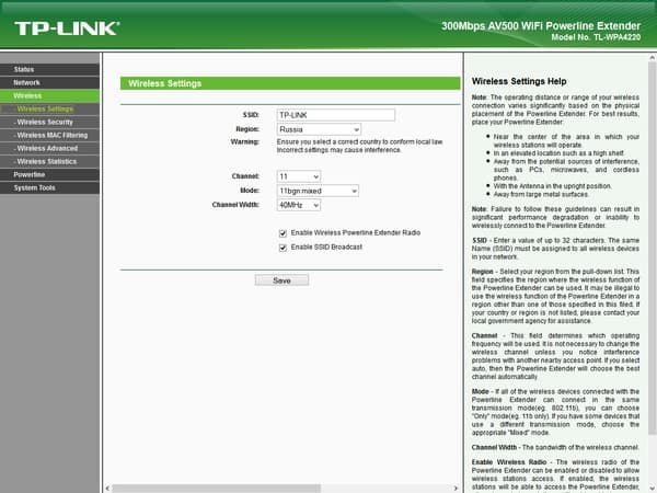 Настройка TP-Link TL-WPA4220 Настройка TP-Link TL-WPA4220