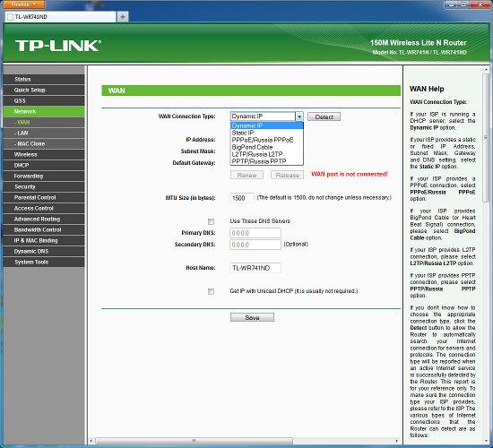 Настройка роутера TP-Link TL-WR741ND Настрока роутера TP-Link TL-WR741ND
