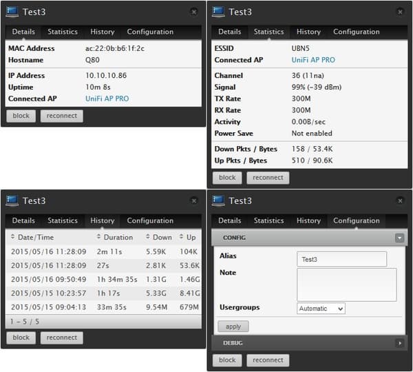 Интерфейс контроллера точек доступа Ubiquiti UniFi