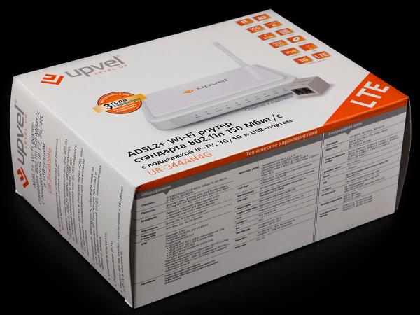 Упаковка роутера Upvel UR-344AN4G Упаковка роутера Upvel UR-344AN4G