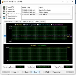 Поведение Intel Core m5-6Y57 под нагрузкой