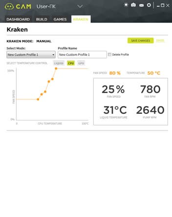 NZXT Kraken X61, CAM NZXT Kraken X61, CAM