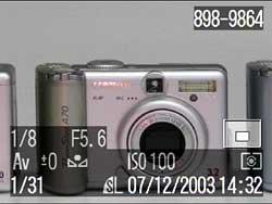 Menu Canon A80