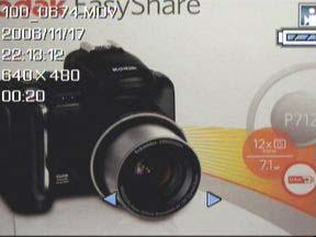 Kodak EasyShare P712, меню
