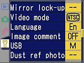 меню Nikon D70