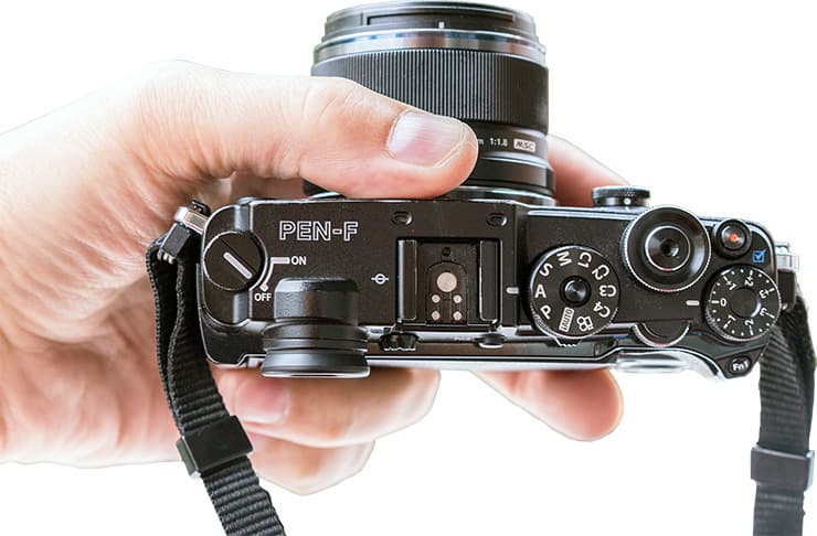 Olympus PEN-F сверху