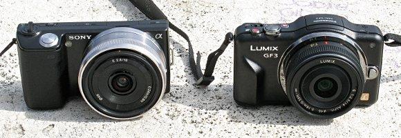 Sony NEX-5 и Panasonic GF3
