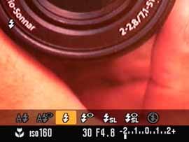 Sony Cyber-shot R1, меню