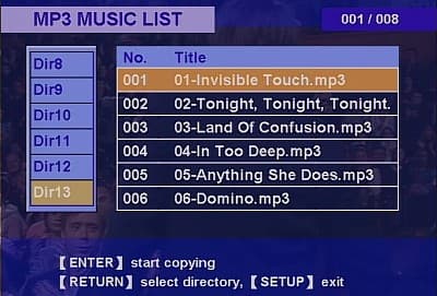 Mp3 copying