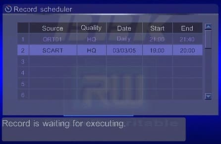 Record, Scheduler