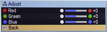 Menu-adjust