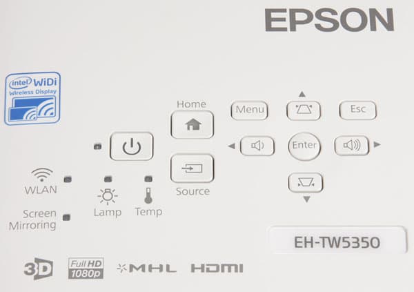 Проектор Epson EH-TW5350, контрольная панель Проектор Epson EH-TW5350, контрольная панель