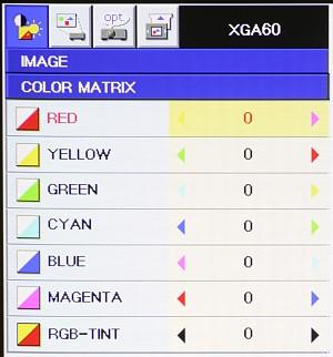 Menu-COLOR MATRIX