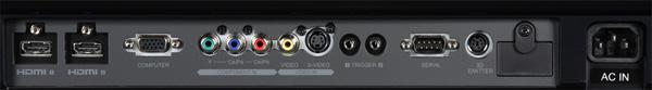 Кинотеатральный Full HD SXRD-проектор Mitsubishi HC9000D, разъемы Кинотеатральный Full HD SXRD-проектор Mitsubishi HC9000D, разъемы