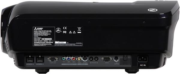 Кинотеатральный Full HD SXRD-проектор Mitsubishi HC9000D, кнопки управления Кинотеатральный Full HD SXRD-проектор Mitsubishi HC9000D, левый бок