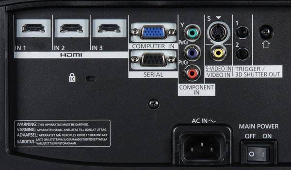 Проектор Panasonic PT-AE7000EA, интерфейсы Проектор Panasonic PT-AE7000EA, интерфейсы