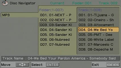 MP3 navigation