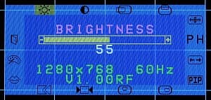 menu, brightness