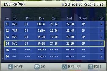Record, Scheduler