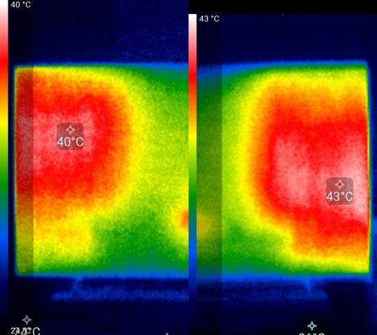 QLED-телевизор Samsung QE65Q9FAMUXRU. Нагрев спереди QLED-телевизор Samsung QE65Q9FAMUXRU. Нагрев спереди