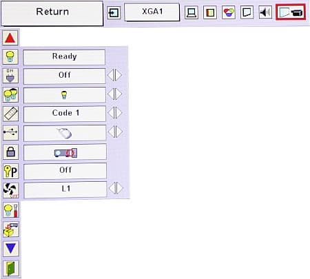 Profile menu