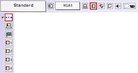 Profile menu
