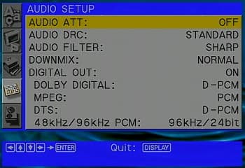 Setup, audio