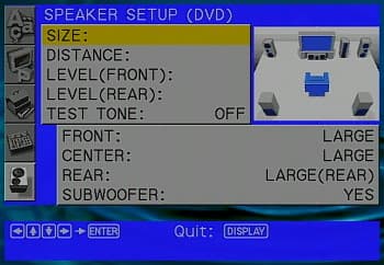 Setup, speakers