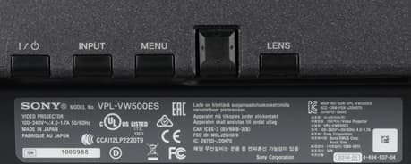 Проектор Sony VPL-VW500ES, кнопки управления Проектор Sony VPL-VW500ES, кнопки управления