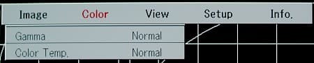 menu, color correction