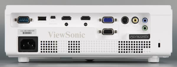 DLP-проектор ViewSonic PJD7822HDL, вид сзади DLP-проектор ViewSonic PJD7822HDL, вид сзади