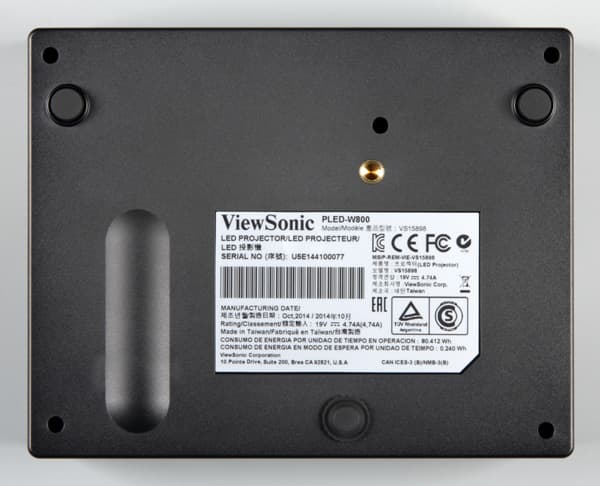 DLP-проектор ViewSonic PLED-W800, вид снизу DLP-проектор ViewSonic PLED-W800, вид снизу