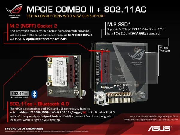 ASUS mPCIe Combo II +