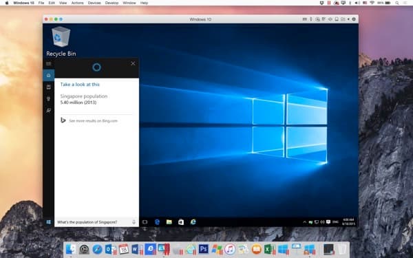 Скриншот Parallels Desktop 11
