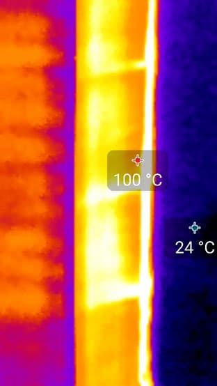 Тепловентилятор Dyson AM09 Hot + Cool, термоснимок Тепловентилятор Dyson AM09 Hot + Cool, термоснимок