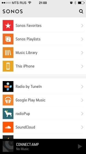 Программное обеспечение Sonos Controller в iOS Программное обеспечение Sonos Controller в iOS
