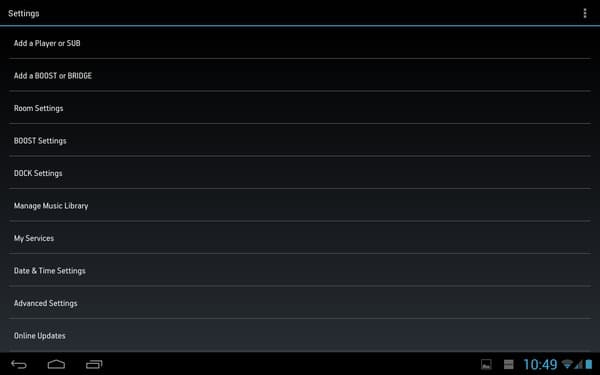 Программное обеспечение Sonos Controller в Android Программное обеспечение Sonos Controller в Android