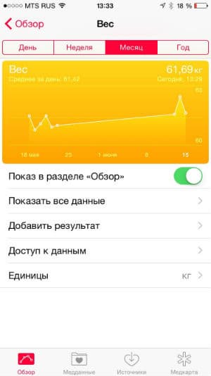 Скриншот приложения Withings Health Mate
