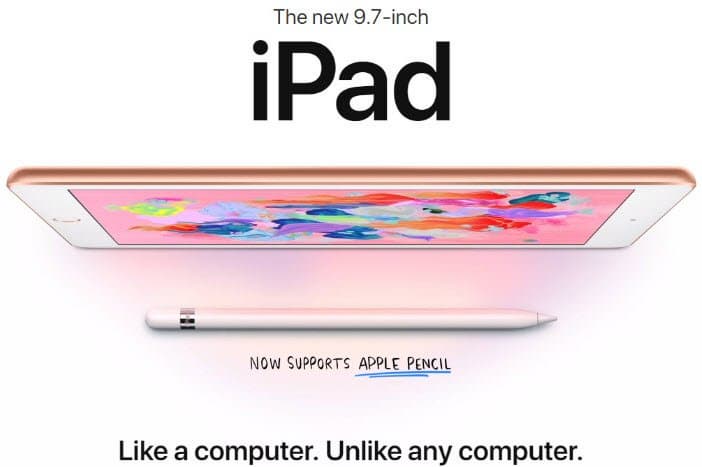 Apple представила новый планшет iPad с поддержкой Apple Pencil за $329