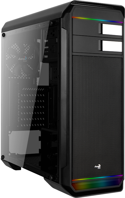 Компьютерный корпус AeroCool Aero500G RGB украшен «сдвоенной светодиодной подсветкой»