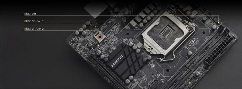 Системная плата EVGA H370 Stinger позиционируется как основа для HTPC или игрового ПК
