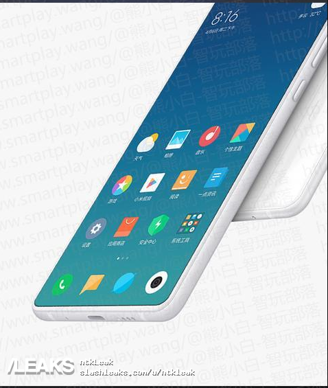 На новом изображении смартфона Xiaomi Mi Mix 3 хорошо виден безрамочный экран