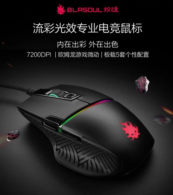 Xiaomi представила мышь для геймеров Blasoul Y720 Lite за $52