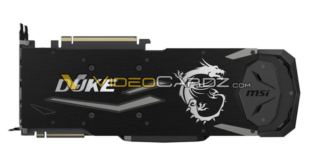 Стало известно, как выглядят 3D-карты MSI GeForce RTX 2080 Duke и GeForce RTX 2080 Ti Duke