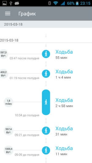 Скриншот OneTouch Fit Скриншот Asus ZenWatch