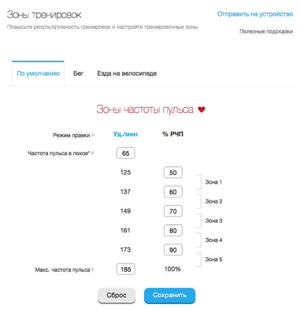 Скриншот веб-сервиса Garmin Connect Скриншот веб-сервиса Garmin Connect