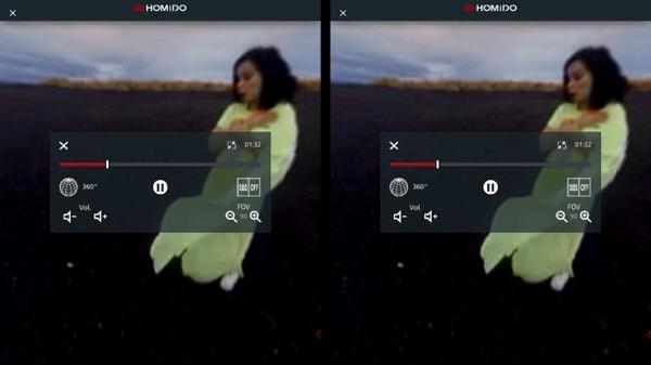 Скриншот приложения Homido Player Скриншот приложения Homido Player
