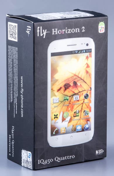 Упаковка Fly IQ450 Quattro Horizon 2 Упаковка Fly IQ450 Quattro Horizon 2