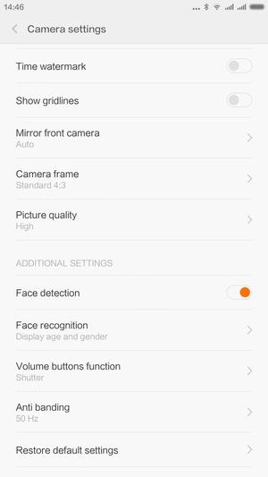 Настройки камеры Xiaomi Mi Note Настройки камеры Xiaomi Mi Note