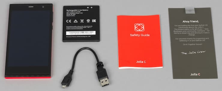 Комплектация смартфона Jolla C Комплектация смартфона Jolla C